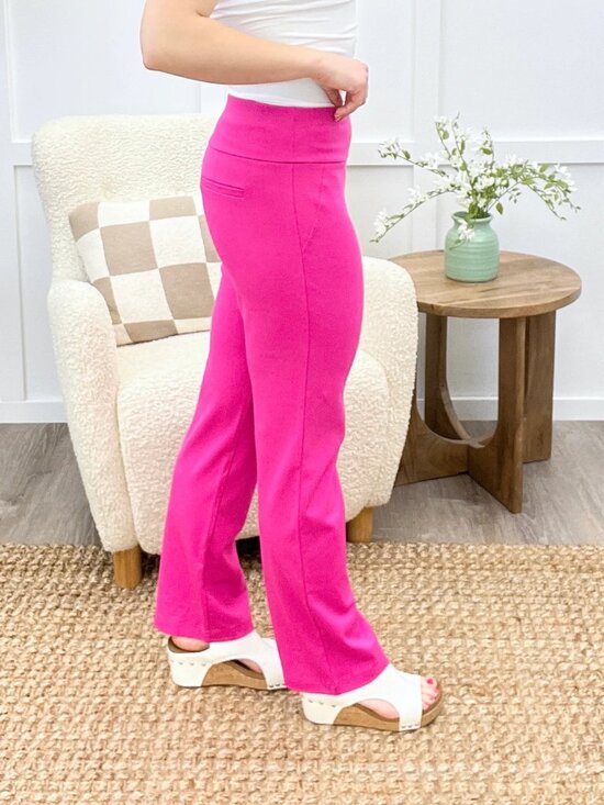 Dear Scarlett Pants - DEAR SCARLETT Women's Solid Straight Leg Magic Pants